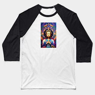 Buddha Namaste Mandala Baseball T-Shirt